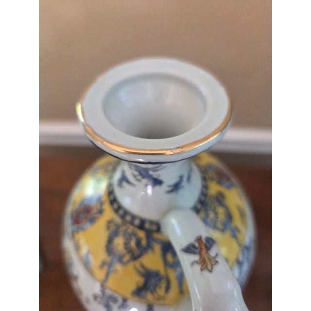 Vintage Vase in the Style of Gien of France For Sale - Image 4 of 12