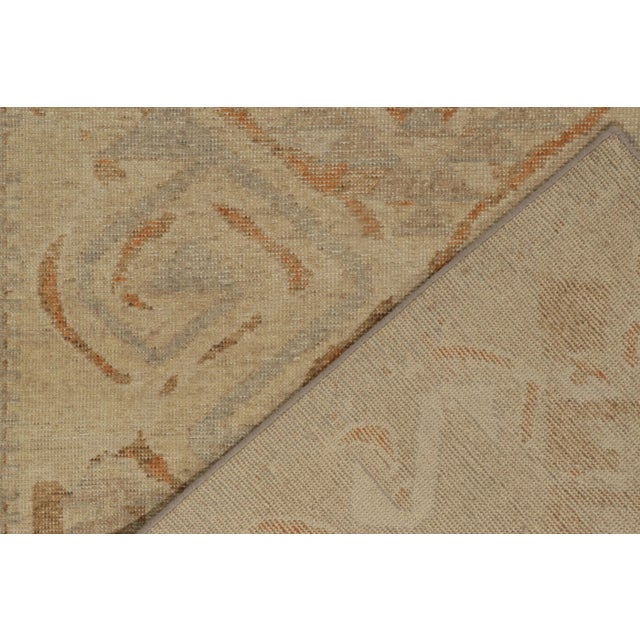 Textile Rug & Kilim’s Distressed Style Rug in Beige-Brown, Blue & Rust Tribal Patterns For Sale - Image 7 of 7
