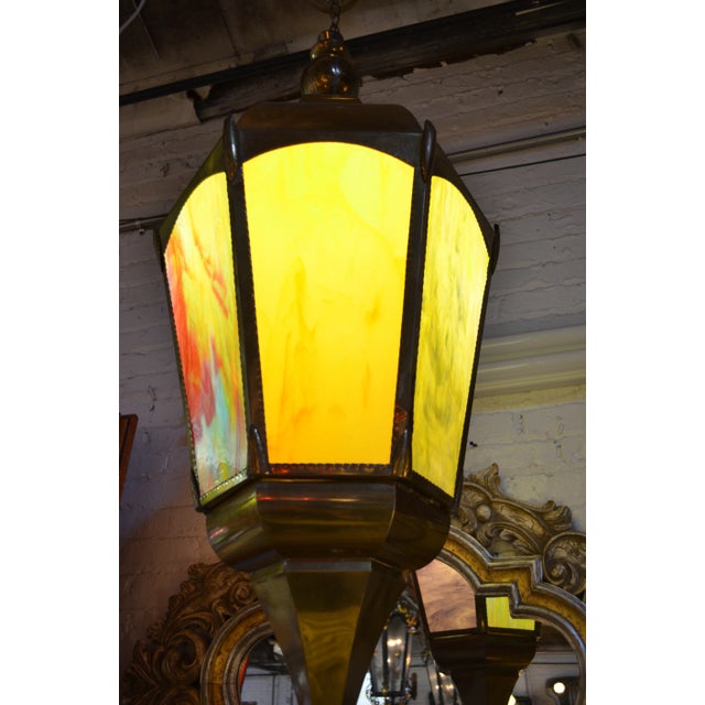 Red Vintage Moroccan Multicolor Lantern Pendant - Set of 2 For Sale - Image 8 of 13