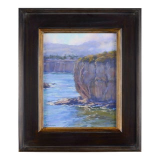 Joe Mancuso "Cliffs of Pismo Beach" Pastel Painting For Sale