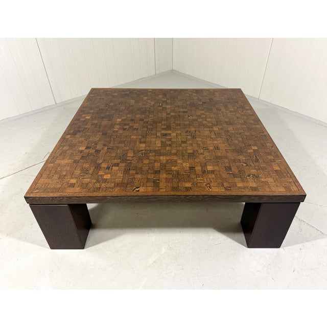 Wenge End-Grain Mosaic Coffee Table by Rolf Middelboe & Gorm Lindum for Tranekær Furniture, Denmark, 1970s For Sale - Image 17 of 17