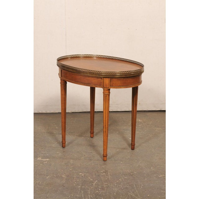 Mid 20th Century French Classical Brass Wood Side Table For Sale In Atlanta - Image 6 of 11