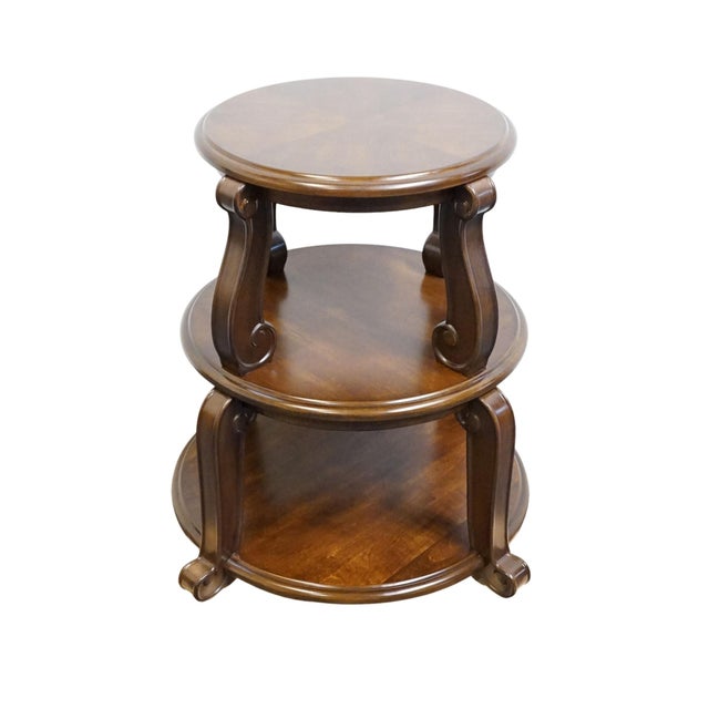 ASHLEY FURNITURE Brookfield Collection Contemporary Traditional 24" Round Tiered Accent End Table T496-2 27" High 24.5"...