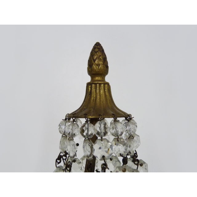 Louis XVI Directoire Style Hot Air Balloon Lamps with Crystal Drops, 1950s, Set of 2 For Sale - Image 6 of 9