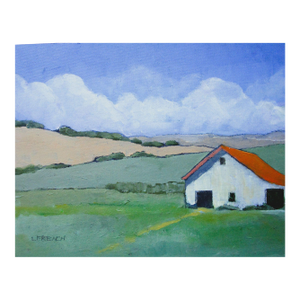 Santa Ynez Barn Farm Art Lynne French California Art Landscape Painting 11x14