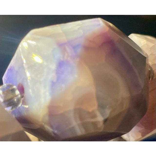 1990s Gemstone Necklace, Massive Purple Passion Agate From Mexico, 267 Gram, in 925 Sterling Silver For Sale - Image 5 of 8