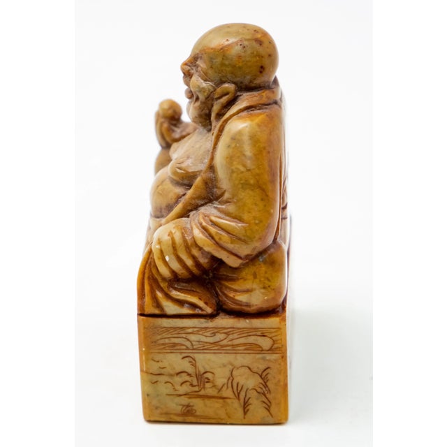 Chinese Soapstone With Shoushan Buddha Hand Carved Chop Seal For Sale In Nashville - Image 6 of 11