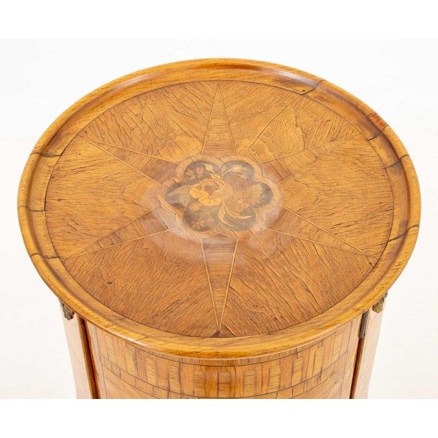 French 19th Century Louis XV Style Kingwood Marquetry Bedside Cabinet For Sale - Image 3 of 5