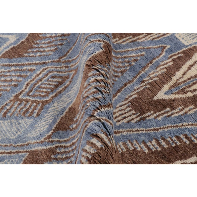 Textile Contemporary Art Deco Style With Diamond Lattice Rug by Rug & Kilim, India For Sale - Image 7 of 10