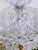 Metal Vintage Crystal Basket Chandelier With Pressed Flower Swags & Amber Beads For Sale - Image 7 of 10