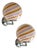 Amber and Pink Rods Murano Glass Wall Sconces by Simoeng, Set of 2 For Sale
