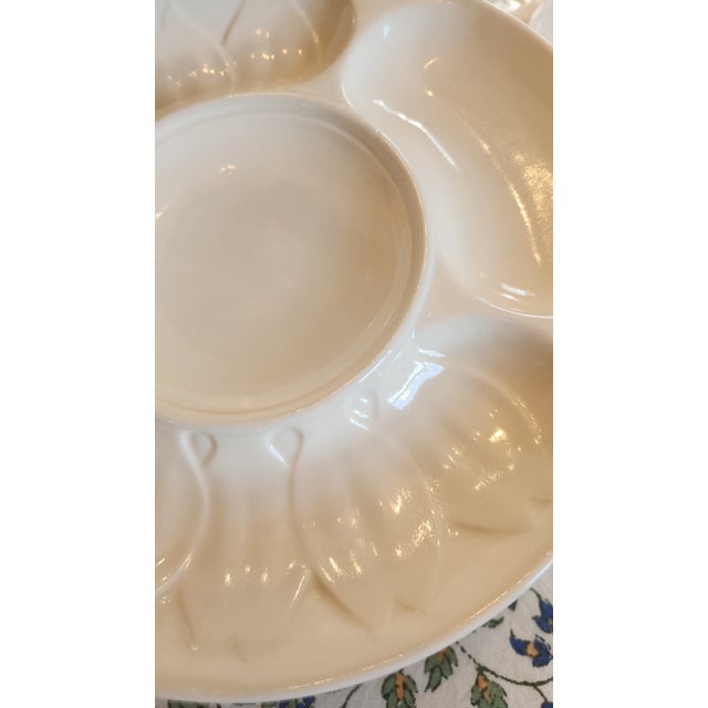 Mid 20th Century Mid 20th Century Embossed White Artichoke Plates – Czechoslovakia Porcelain- Set of 10 For Sale - Image 5 of 8