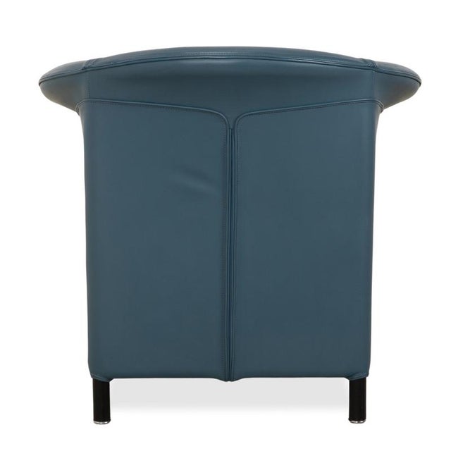 Chair in Blue Leather from Wittmann For Sale - Image 11 of 13