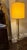 Mid 20th Century Mid 20th Century Mid-Century Modern Brass and Glass Tray Table Floor Lamp With Original Shade For Sale - Image 5 of 13