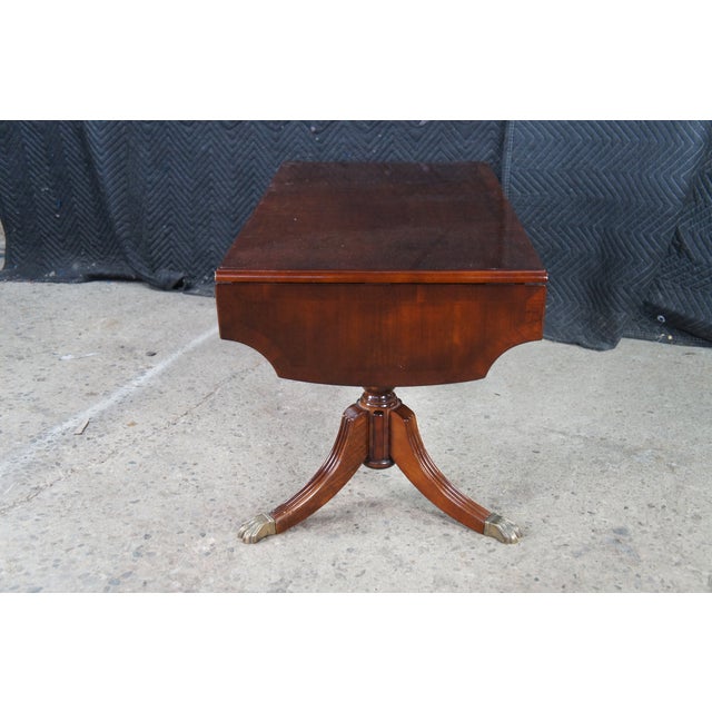 Coffee Late 20th Century Bombay Company Mahogany Drop Leaf Duncan Phyfe style Coffee Table Console For Sale - Image 8 of 10