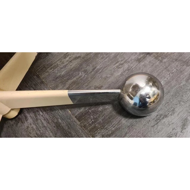 Metal Table on Wheels y Allegri Parma Bianco For Sale - Image 7 of 9