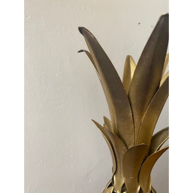 Vintage Gilt Metal Gold Tone Pineapple Sculpture For Sale In Baltimore - Image 6 of 12