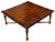 Wood Georgian Style Parquetry Top Coffee Table With Scalloped Edge and X-Form Stretcher, Early 21st Century For Sale - Image 7 of 13
