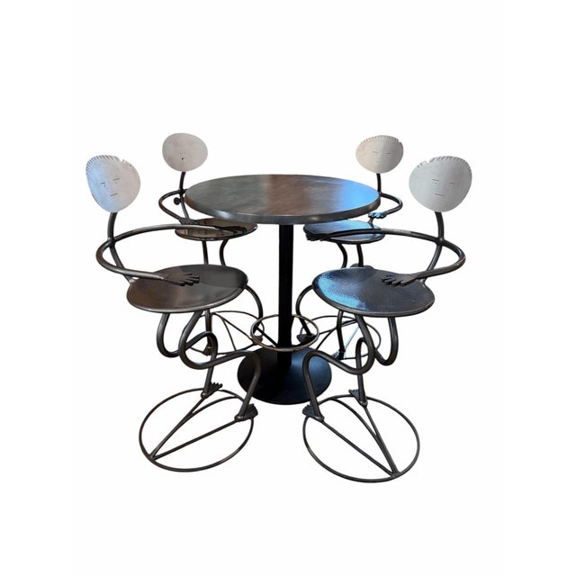Fred Garbotz for Rockledge Studios "He/She" Figural 5-Piece Bar Height Set For Sale - Image 4 of 10