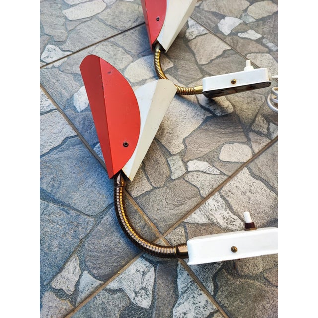 Red Vintage Wall Lamp, 1960s For Sale - Image 8 of 9