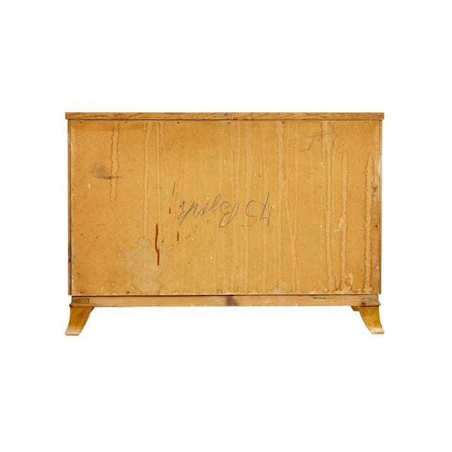 Mid-Century Swedish Elm and Birch Chest of Drawers, 1950s For Sale - Image 4 of 11