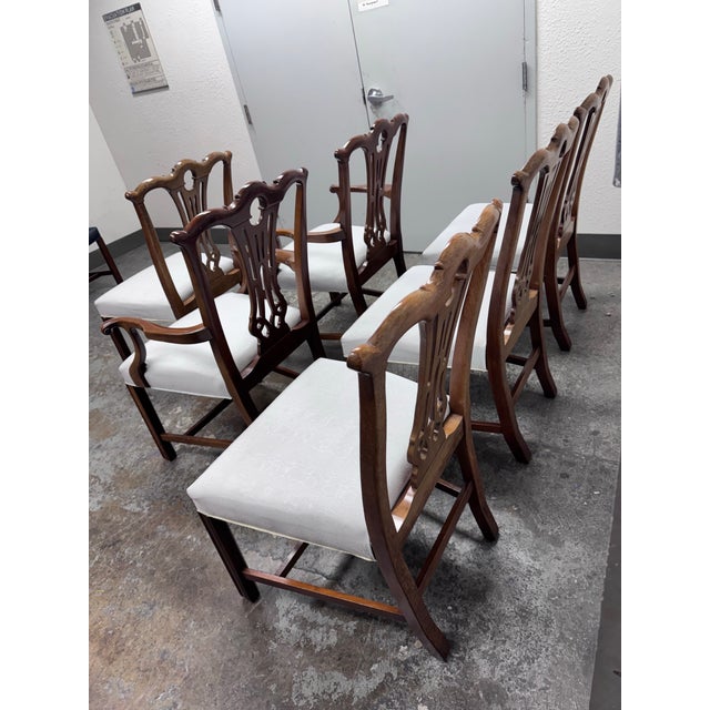 Gray Vintage Duncan Phyfe Dining Chairs, Set of Six For Sale - Image 8 of 12