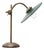 French Petrol Enamel Brass Desk Light For Sale