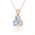 Contemporary Rainbow Moonstone Pendant | Gemstone Trio 18k Gold Plated Pendant | June Birthstone Gift for Her For Sale - Image 3 of 3