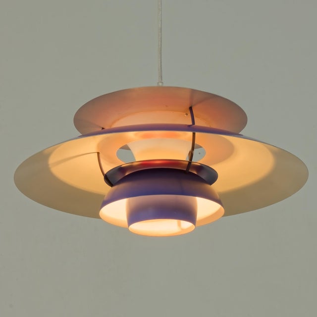 Ph lamp by poul henningsen for louis poulsen in a unique royal blue color. This particular ph5 lamp most likely comes from...