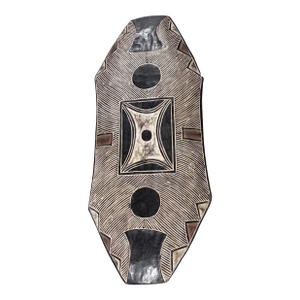 Large Vintage African Bamileke Tribe Shield Cameroon 41" H