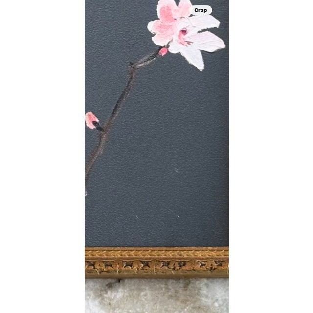 Contemporary 2025 Carolyn Misterek Cherry Blossoms Fine Art Print in Dark Gold Antique Wood Frame For Sale - Image 3 of 5
