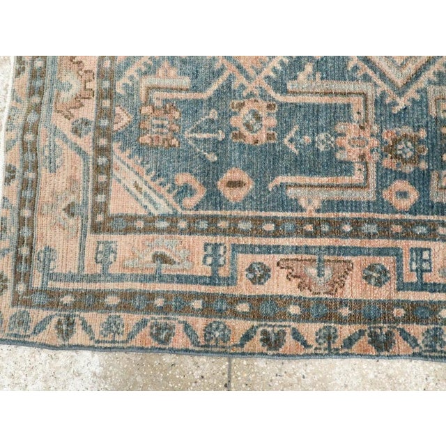 Mid 20th Century Galerie Shabab Collection Mid-20th Century Persian Malayer Throw Rug For Sale - Image 5 of 7
