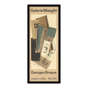 Georges Braque French Lithograph Poster for Braque Exhibition at Galerie Maeght in Paris, 1963