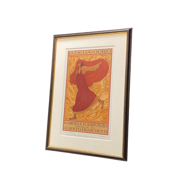 Adolfo De Carolis, Iorio's Daughter, Original Lithograph, 1914, Framed For Sale - Image 3 of 13