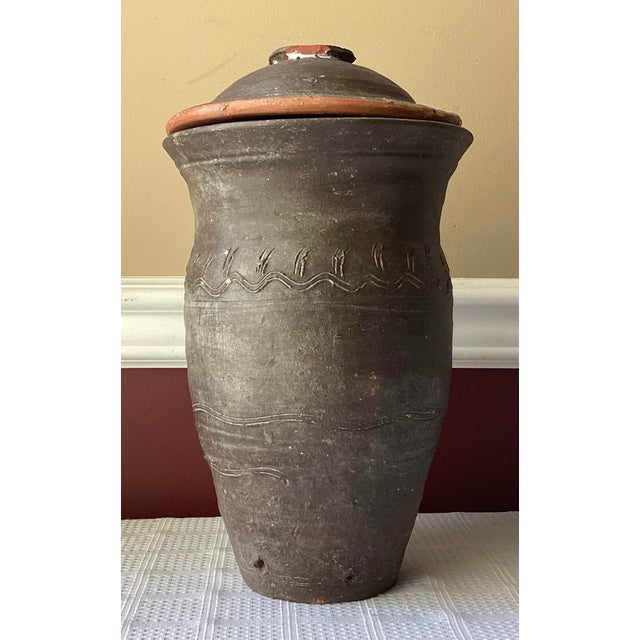 Antique Chinese 19th C. Ryukyu Kingdom Tsuboya Urn, 21" Tall, 18.2 LBS For Sale - Image 9 of 12