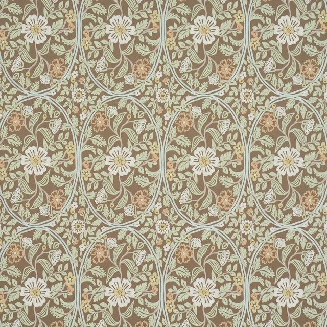 Schumacher Garden Guild Wallpaper In Sage For Sale