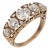 Early 20th Century Edwardian 5 Stone Old Cut Diamond 18k Yellow Gold Band, Size 6.5 For Sale