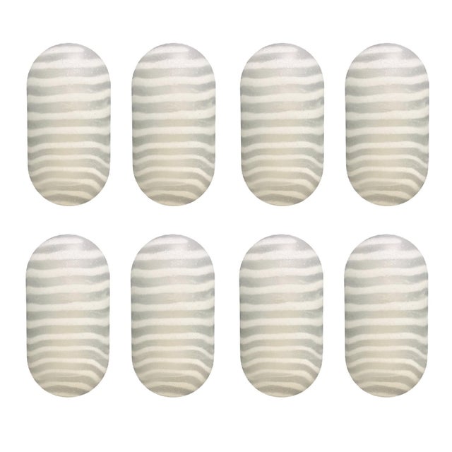 Stunning striped glass wall lights from Peill & Putzler (Germany, 1970s). High quality hand blown thick frosted glass...