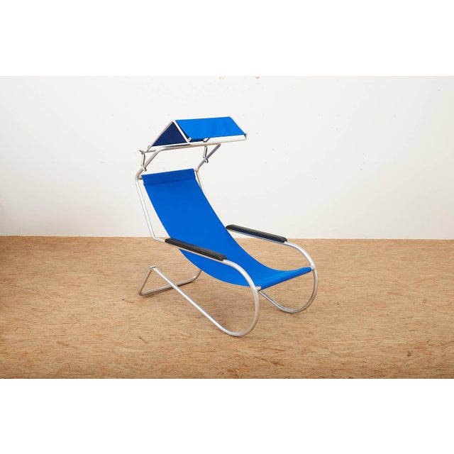 Lido Lounger in Blue by Battista and Gino Giudici, 1935 For Sale - Image 15 of 15