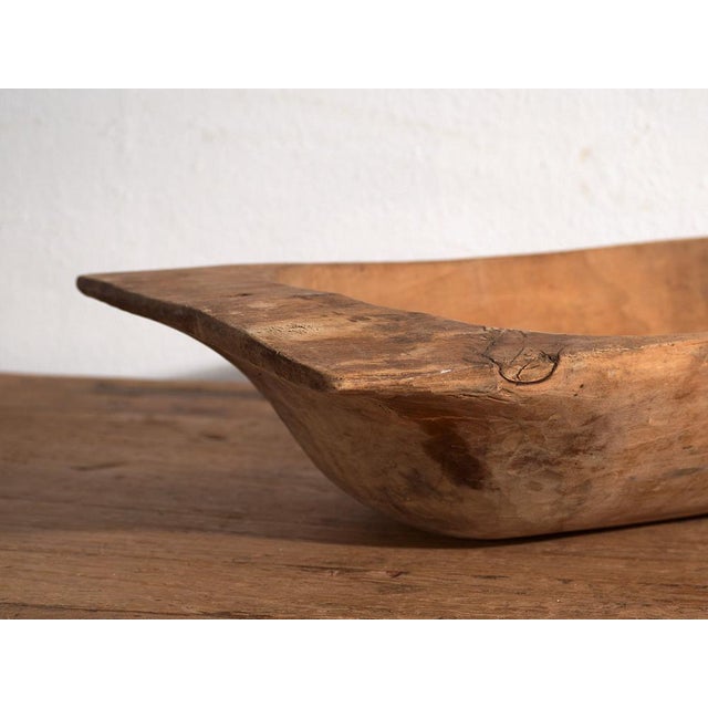 Rustic Small Antique Wooden Bowl For Sale - Image 3 of 9