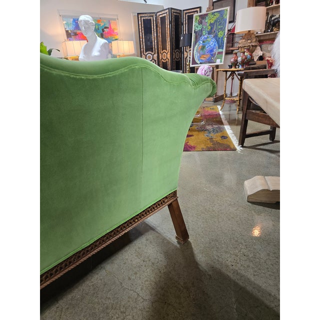 1960s Velvet Camelback Sofa of the James River Collection by Hickory Chair For Sale - Image 17 of 18
