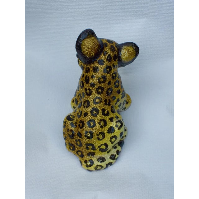 Ceramic Mid-Century Italian Ceramic Leopard Cub, 1960s For Sale - Image 7 of 13