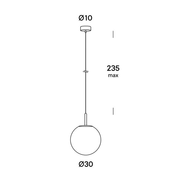 Brass Italian Vesoi Palla 30/So Suspension Lamp For Sale - Image 8 of 8