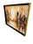 Textile Vintage Mid Century Modern Abstract Cityscape Oil on Canvas For Sale - Image 7 of 15