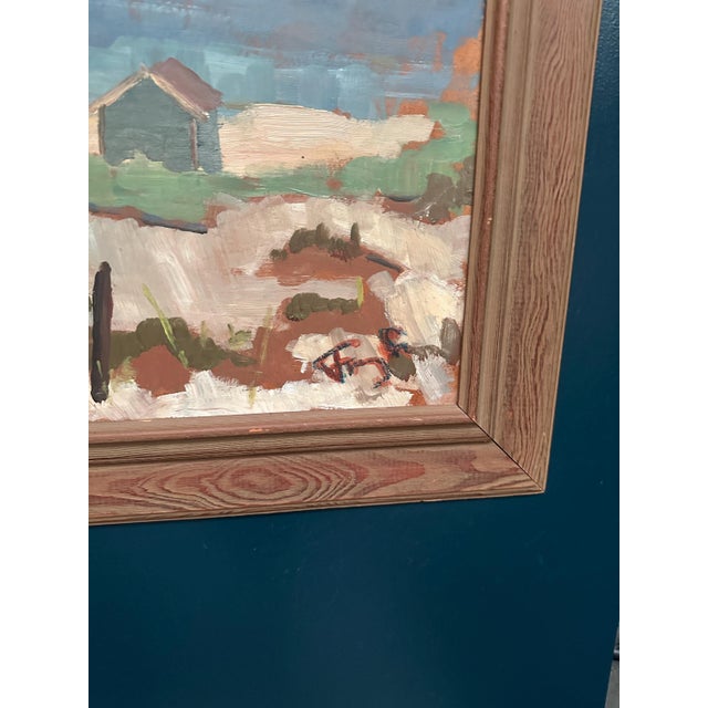 Frans Lundberg, Coastal Village, 1950s, Oil on Panel, Framed For Sale - Image 6 of 18