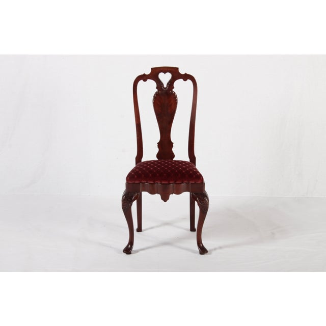 Brown Antique Queen Anne Style Chairs in Mahogany, 1910s, Set of 8 For Sale - Image 8 of 18
