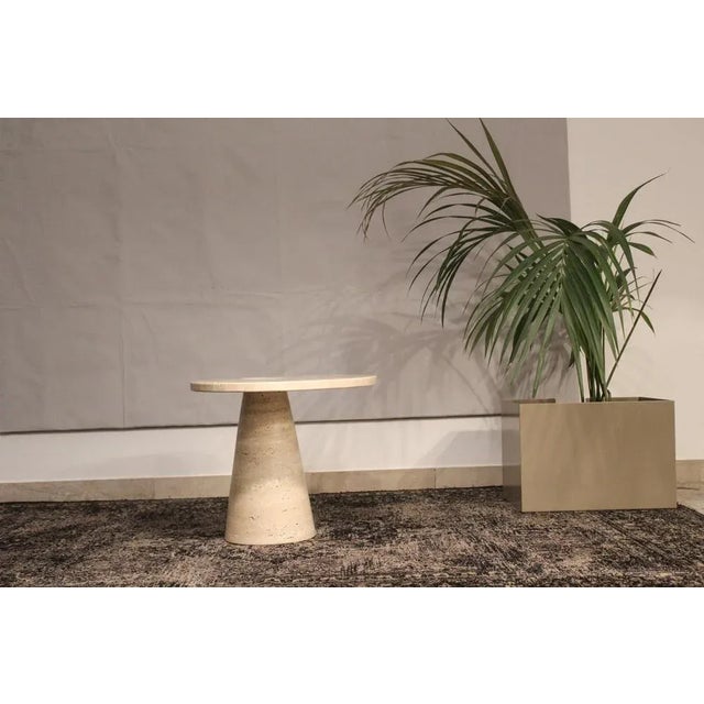 Italian Travertino Coffee Table, Italy, 1970s For Sale - Image 9 of 11