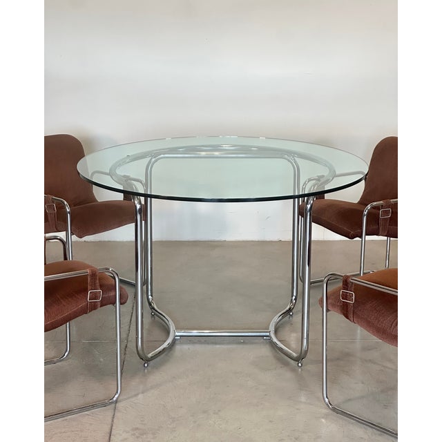 Mid-Century Modern Dining Table and Chairs by Guido Faleschini, 1970s, Set of 5 For Sale - Image 3 of 13