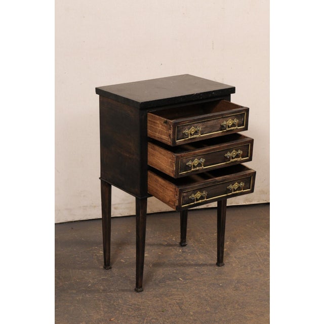 19th Century French Side Chest W/Original Marble For Sale - Image 11 of 12