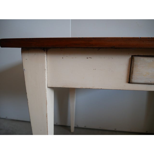 Brown Antique Fixed Rectangular Table, 1920s For Sale - Image 8 of 17